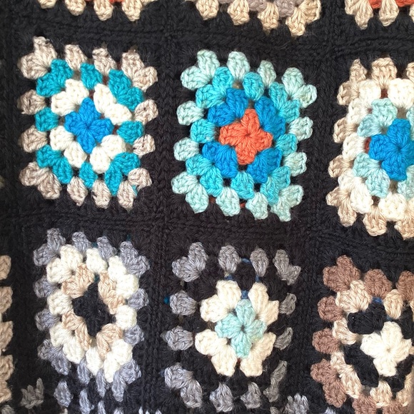 Handmade Granny square boho cardigan, vintage style size Large - Picture 7 of 7